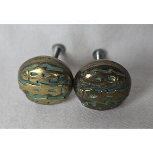 Vintage HICKORY HARDWARE SOUTHWEST LODGE VERDE FISH PATTERN CABINET KNOBS